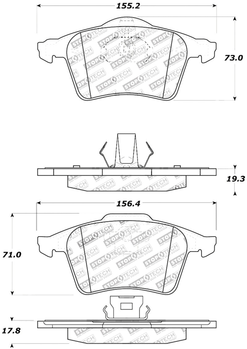 StopTech Street Touring 07-09 Mazda 3 Front Brake Pads