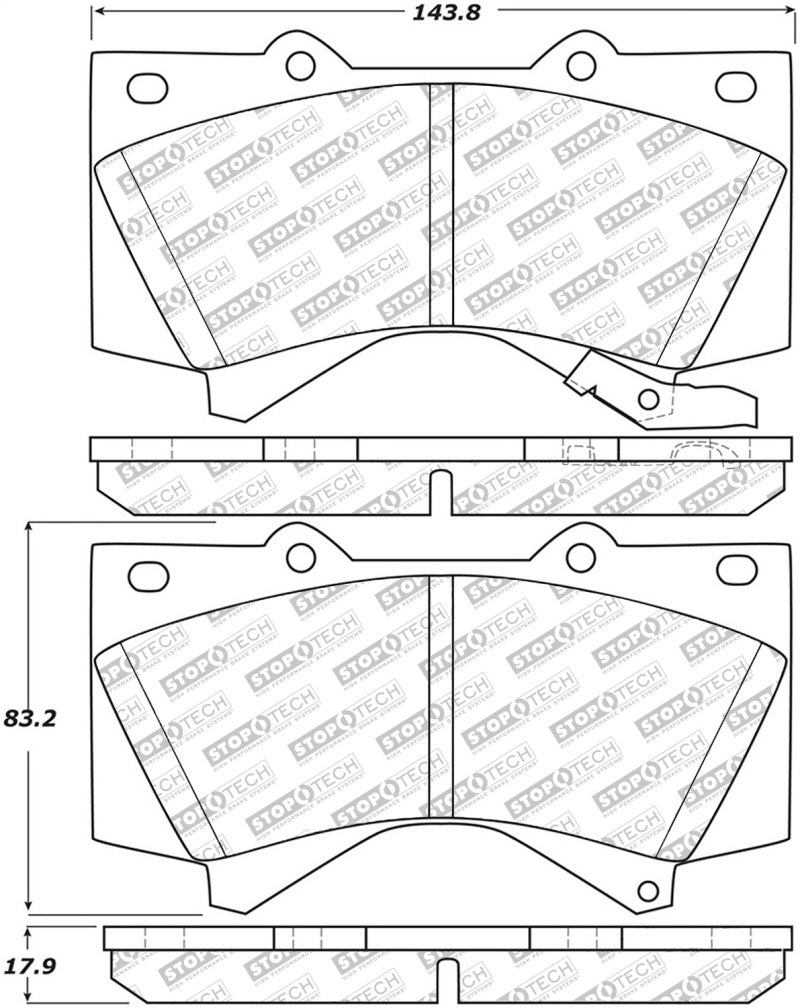 StopTech Street Select Brake Pads - Front