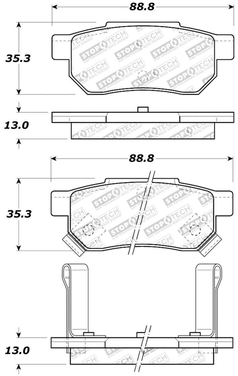 StopTech Performance 90-01 Integra (exc. Type R)/90-93 Civic EX Coupe w rear disc & abs/99-00 Civic